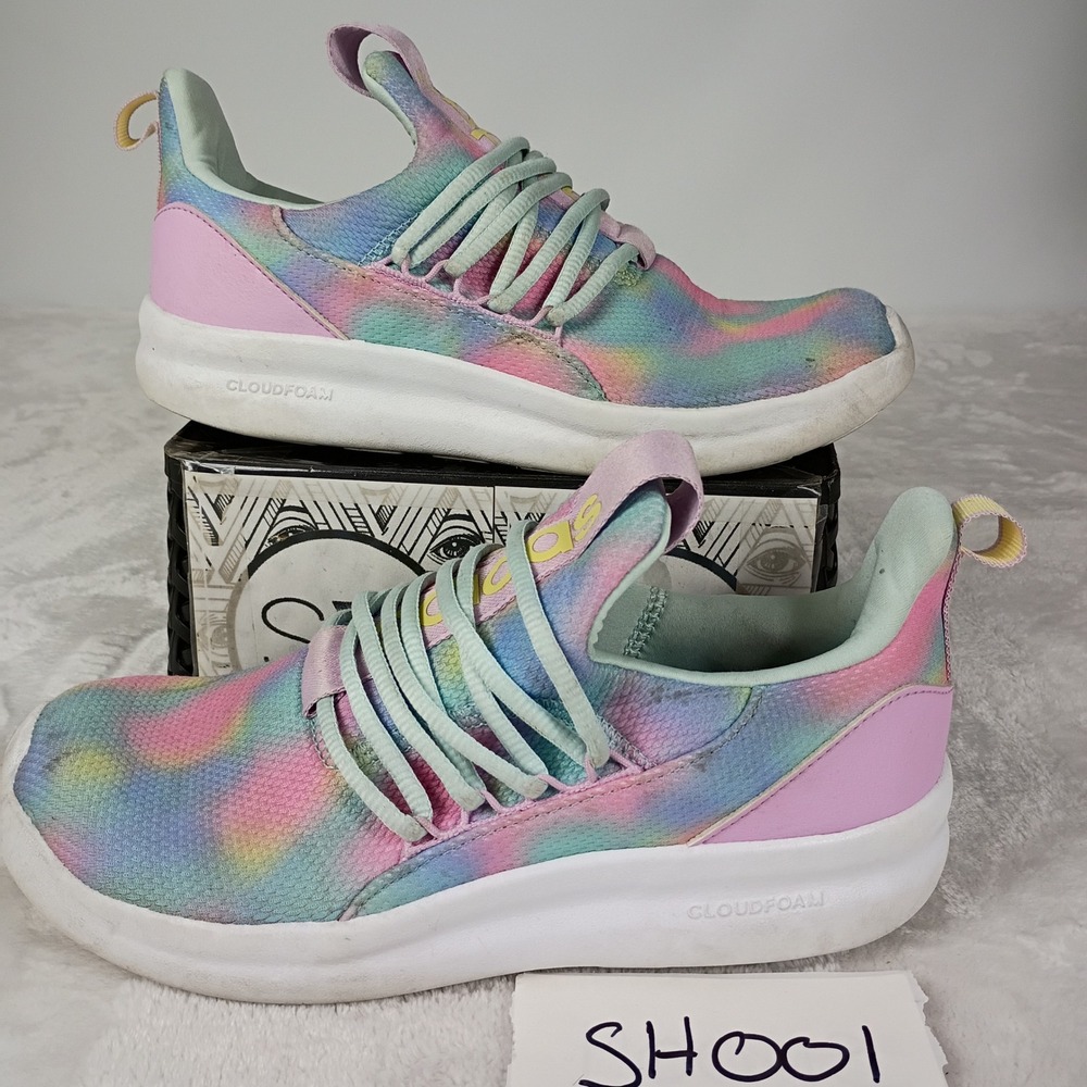 Adidas Sneakers Womens 7 Multicolor Tie Dye Cloudfoam Festival Gorpcore Boho